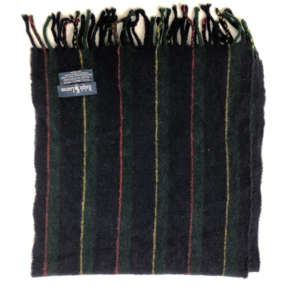 Ralph Lauren Scarf Lamb Wool Blue - Picture 3 of 3